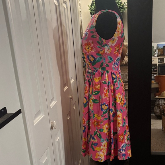 Kate Spade Carolyn Floral Pink Midi Dress - Picture 3 of 11